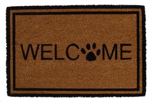 MAT WELCOME COCO 38X58X1.5CM NATURAL/BLACK