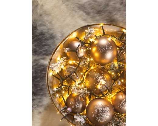 CATENA LUCE CALDA 500LED MT.11 FILO VERDE IP44 8FUNZIONI