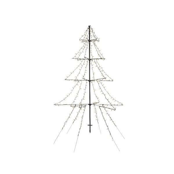 ALBERO NATALE METALLO NERO 1200LED L.CALDA CM H200 OUTDOOR