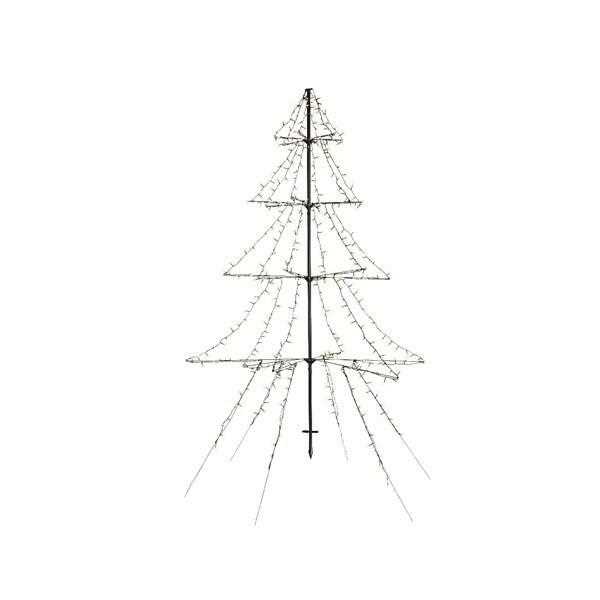 ALBERO NATALE METALLO NERO 1200LED L.CALDA CM H200 OUTDOOR