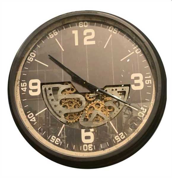 OROLOGIO DA MURO METALLO NERO 83X9CM BO