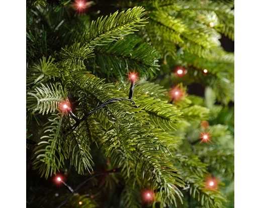 CATENA LUCE ROSSA 240LED MT.18 FILO NERO IP44 TIMER