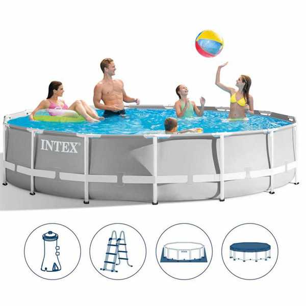 PISCINA PRISMA FRAME CM457X107 POMPA FILTRO,SCAL.DOPP,TEL.-en