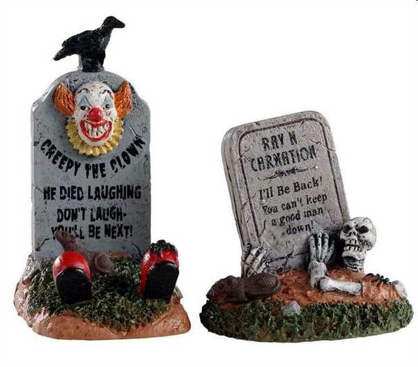 CRAZY HEADSTONES, SET OF 2