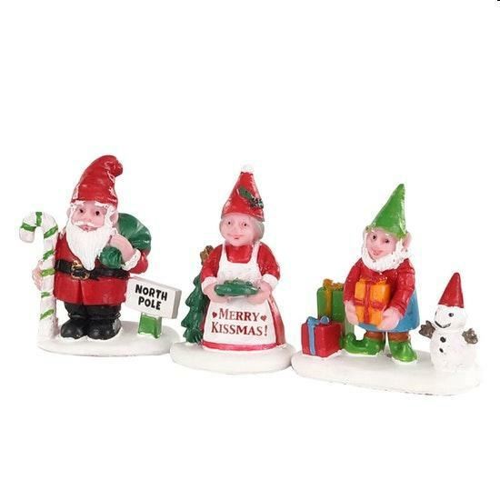 CHRISTMAS GARDEN GNOMES SET OF 3