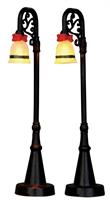 BELL ORNAMENT LAMP POST, SET OF 2, B/O (4.5V)