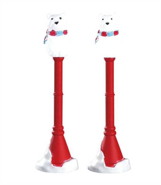 POLAR BEAR STREET LAMP, SET OF 2, B/O (4.5V)