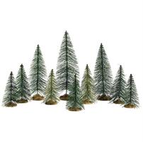 NEEDLE PINE TREES, SET OF 10