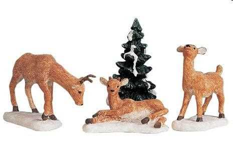 DAD AND FAWNS, SET OF 4