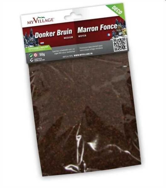 MATERIALE DECORATIVO MARRONE SCURO GRANA MEDIA 50GR