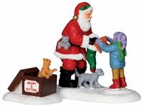 SANTA AND KITTENS, SET OF 2
