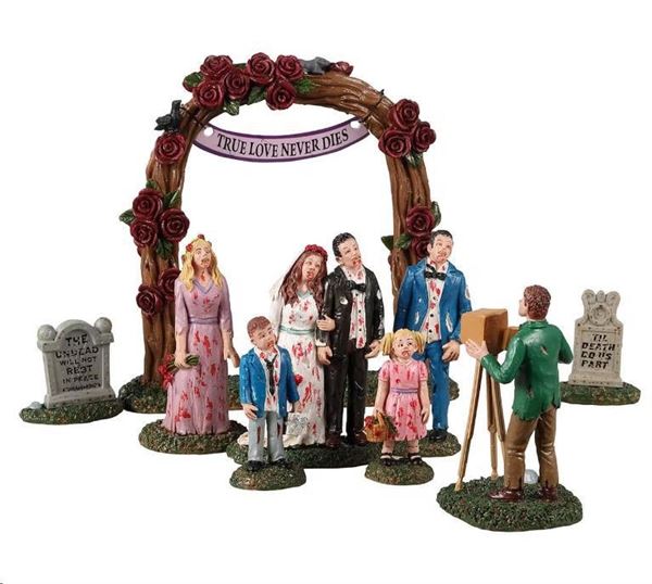 ZOMBIE WEDDING PARTY, SET OF 9-en