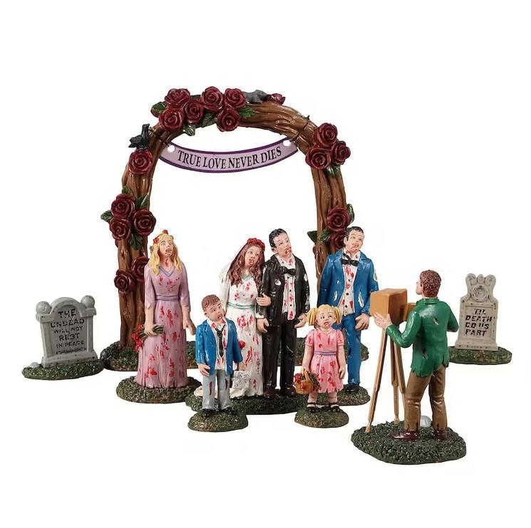 ZOMBIE WEDDING PARTY, SET OF 9