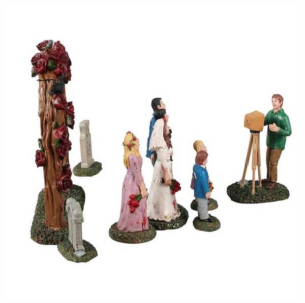 ZOMBIE WEDDING PARTY, SET OF 9-en