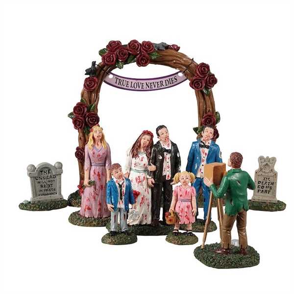 ZOMBIE WEDDING PARTY, SET OF 9-en