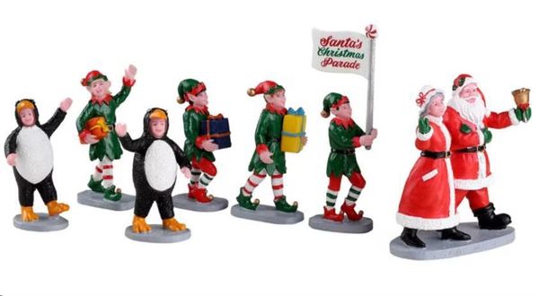 SANTA'S ELF PARADE, SET OF 7-en