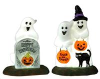 HAPPY HALLOWEEN GHOSTS, SET OF 2