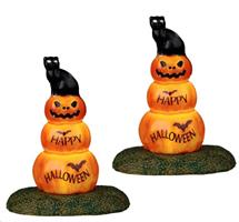 CAT AND PUMPKIN, SET OF 2