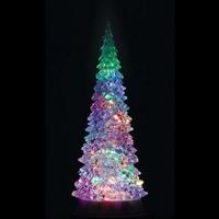 CRYSTAL LIGHTED TREE, 4 COLOR CHANGEABLE