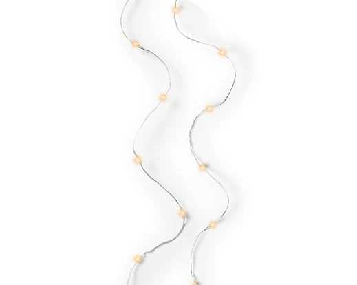 LUCI BATTERIA 60MICROLED L.CALDA CLASSIC 2,95MT FILO ARGENTO