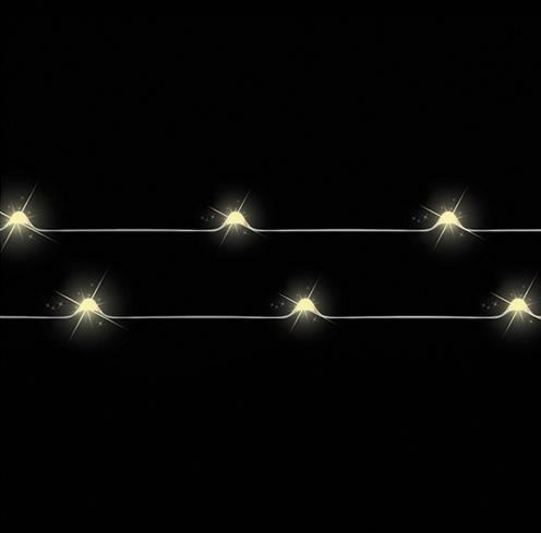 MICROLED A BATTERIA STILO 20 LED FILO METAL L.CALDA 200CM