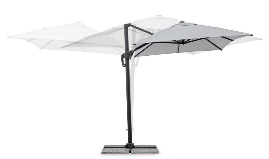 OMBRELLONE BRACCIO LATERALE MT.2X3 INES GRIGIO NO MATTONELLE