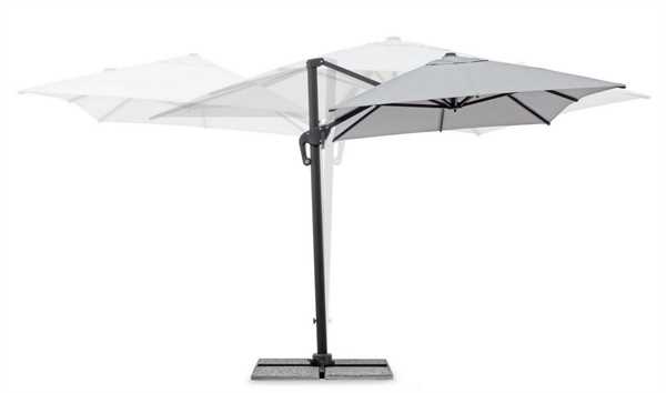 OMBRELLONE BRACCIO LATERALE MT.2X3 INES GRIGIO NO MATTONELLE