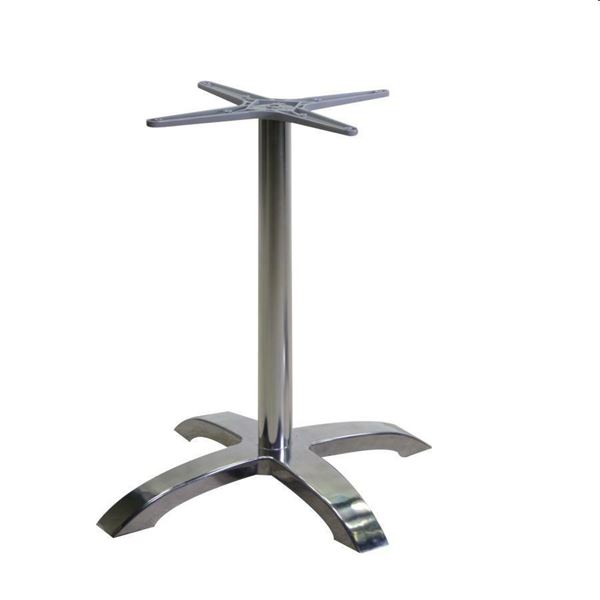 BASE TAVOLO ALLUMINIO COLORE INOX GRIGIO CM. 52x52XH72
