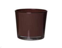 VASO VETRO CONNER REGULAR BITTER CHOCOLATE H9 D10