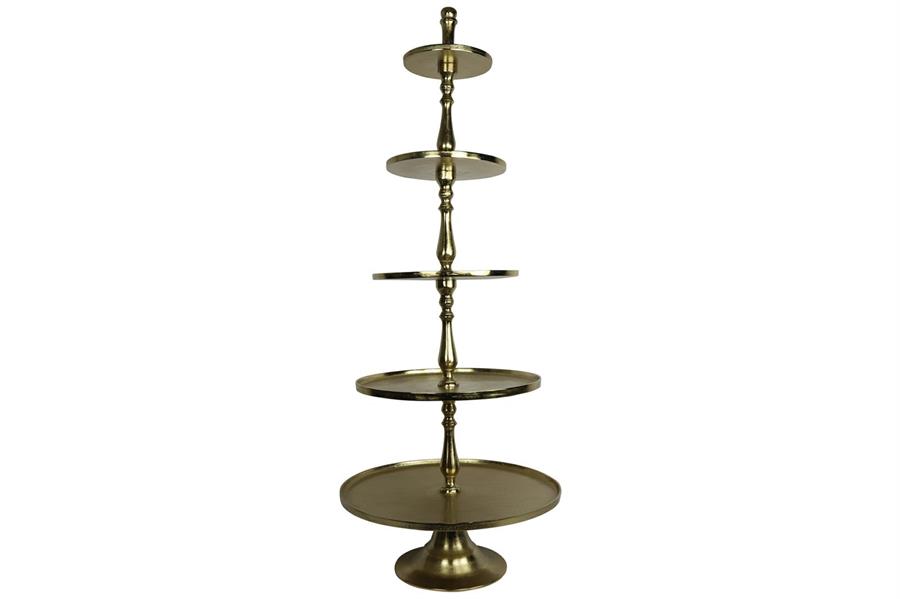 ALZATA 5 PIANI ORO 64X64X163CM