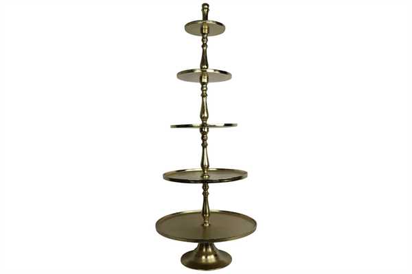 ALZATA 5 PIANI ORO 64X64X163CM