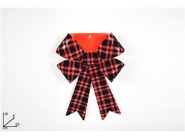 FIOCCO SCOZZESE 25X38CM ROSSO-NERO