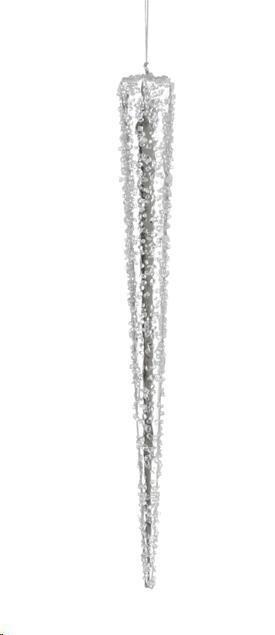GHIACCIOLO ARGENTO E BIANCO- L40XW8XH8CM