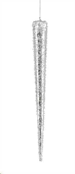 GHIACCIOLO ARGENTO E BIANCO- L40XW8XH8CM