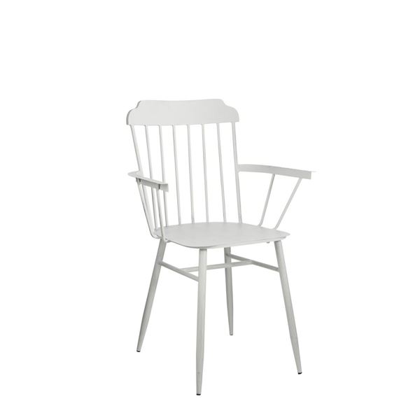 SEDIA CON BRACCIOLI ARWIN BIANCA - L56XW50XH85CM