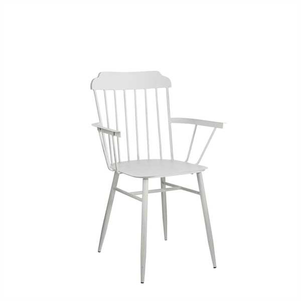 SEDIA CON BRACCIOLI ARWIN BIANCA - L56XW50XH85CM
