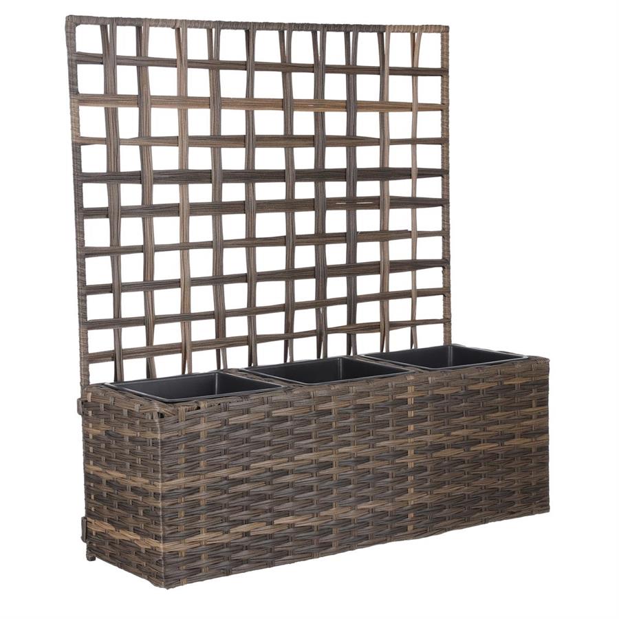 FIORIERA CON GRIGLIATO DA ESTERNO CM.103X34XH116 3 VASI
