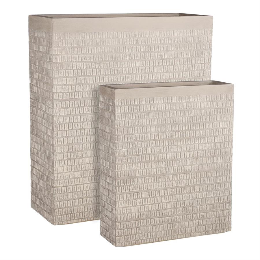 VASO RETTANGOLARE ALTO ESTERNO TALLIN TORTORA CM80X30.5XH92