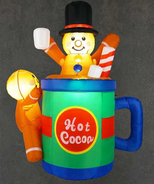 GONFIABILE CON LED GINGERBREAD 150X90XH180CM