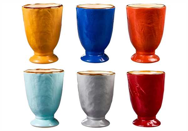 BICCHIERE ACQUA MEDITERRANEO 6 COLORI ASSORTITI