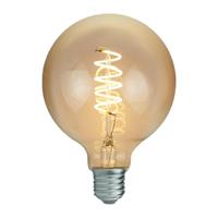 LAMPADINA VINTAGE DESIGN AMBRA G95 4W E27 CON SPIRALE LED BI