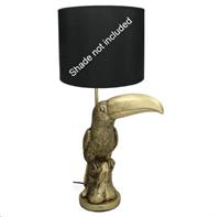TABLE LAMP TOUCAN POLYRESIN GOLD 34X25.5X59CM