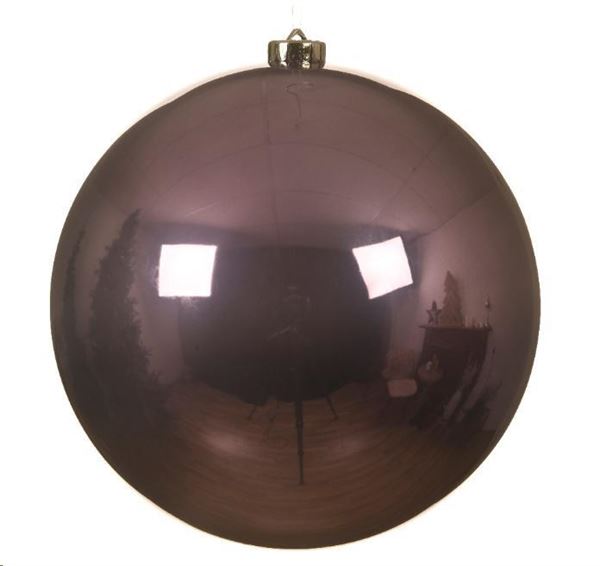 BAUBLE SHAT.PROOF D.20CM HEATHER-en
