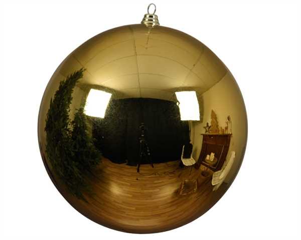 PALLINA NATALE PLASTICA DIA40CM LIGHT GOLD