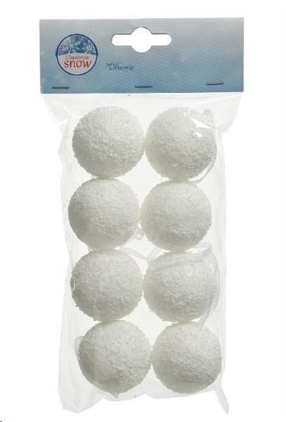 CONF.8 SNOW BAUBLE FOAM DIA4CM WHITE-en