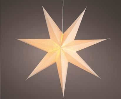 STELLA DI CARTA GLITTER CON PORTALAMPADA+INTERR.Ø60CMXP19CM