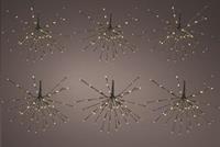 SET 6 RAMI LED STELLA 432LED OUTD. D45-L200CM F/NERO L.CALDA