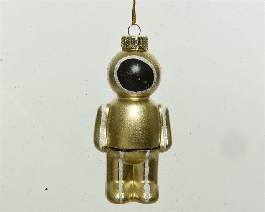 ASTRONAUTA IN PLASTICA X2 DA APPENDERE 4X3.6X8CM ORO/NERO