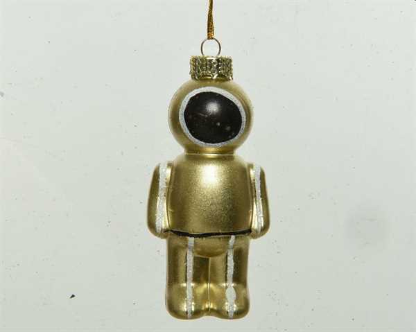 ASTRONAUTA IN PLASTICA X2 DA APPENDERE 4X3.6X8CM ORO/NERO