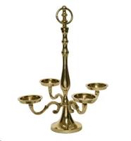 CANDLEHOLDER ALUMINIUM D34-L41-W13-H15CM GOLD-en